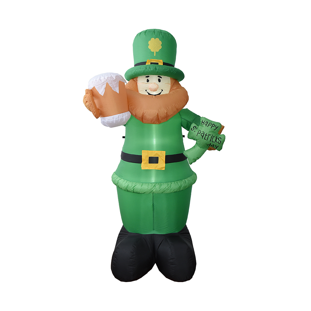 Leprechaun tiup Hari Natal St. Patrick 240cm dengan lampu led built-in